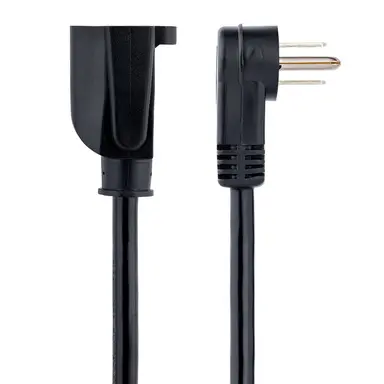 StarTech.com 6 ft (1.8 m) AC Power Extension Cable Right-Angle NEMA 5-15P to NEMA 5-15R; 125V 1, image 6