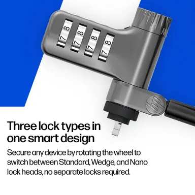 HP Universal Resettable Combination Cable Lock, image 6