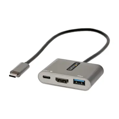 StarTech.com USB C Multiport Travel Adapter W/HDMI 4K 30HZ Video - 13 in Cable - USB-a 5GBPS/U
