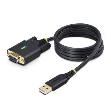 StarTech.com 3 ft (1M) USB to Null Modem Serial Adapter Cable, Com Retention, Ftdi, USB-a to D