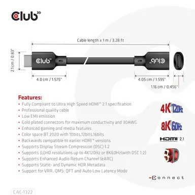 Club 3D B.V Ultra High Speed HDMI Ext.cable, image 8