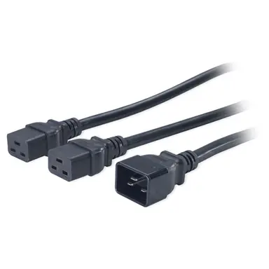APC by Schneider Electric Power Cord Splitter, C20 to (2)C19, 1.8 m