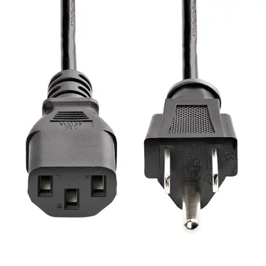 StarTech.com 3 ft (1M) 18AWG Flexible Computer Power Cord W/ NEMA 5-15P and IEC 60320 C13, image 8