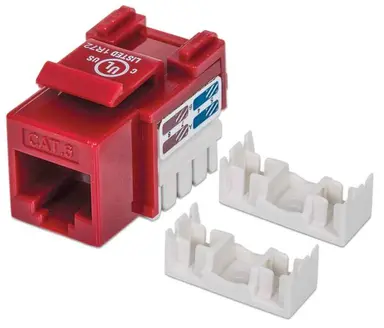 Intellinet Cat6 Red Keystone Jack UTP