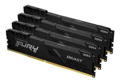 Kingston 64GB 3200MHz DDR4 CL16 Dimm (KIT OF 4) 1GX8 Fury Beast Black