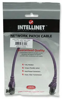 Intellinet 1 FT Purple Cat6 Snagless Patch Cable, image 8