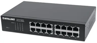 Intellinet 16-PORT Gigabit Ethernet Switch with Auto-Sensing Ports Automatically