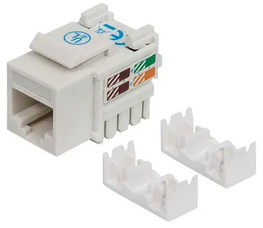 Intellinet Cat6 Keystone Jack UTP, White, Punch-Down