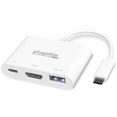 Plugable Technologies USB C to HDMI Multiport Adapter, Driverless 3-in-1 USB C Hub with 4K HDMI Output, image 4