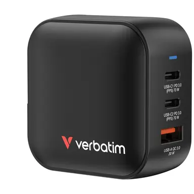 Verbatim Americas Verbatim, Mini Gan Charger, 70W, 3-Port
