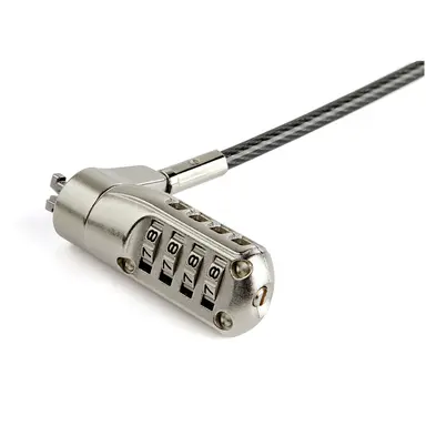 StarTech.com 6.6 ft Anti-Theft Vinyl Coated Steel Combination Cable Lock for Kensington Nano, image 6