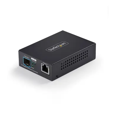 StarTech.com Convert 10GBASE-T Copper (RJ-45) to 10G Fiber via an Open SFP+ Slot - Supports