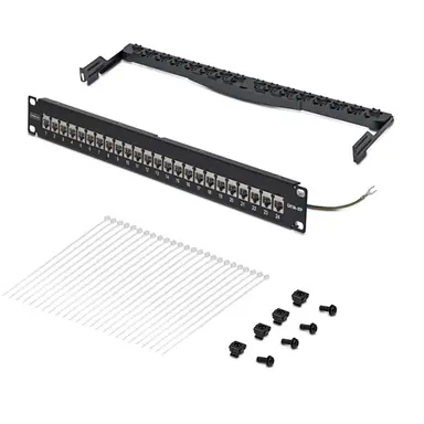 StarTech.com 24-Port 1U Shielded Feed-Through Patch Panel with RJ45 STP Inline Couplers; Rear, image 7