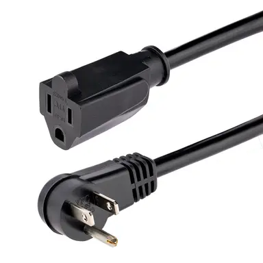 StarTech.com AC Power Extension Cord 1 ft (0.3 m) 16AWG Power Supply Extension Cable NEMA 5-15R, image 4