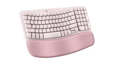Logitech Wave Keys Wireless Ergonomic Keyboard - Rose - Universal - US, image 8
