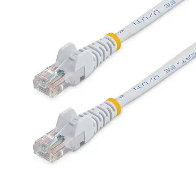 StarTech.com 3 ft White Cat5e Snagless UTP Patch Cable