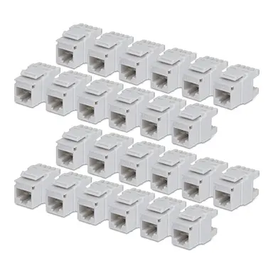 StarTech.com 24-Pack of CAT6/CAT5E RJ45 UTP Keystone Jacks Is Ideal for Patch Panels and Wall