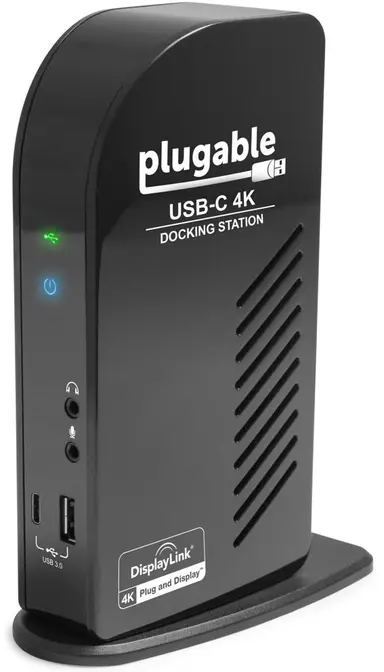 Plugable Technologies Plugable 4K USB C Docking Station Triple Monitor with 100W Charging, USB C Dock