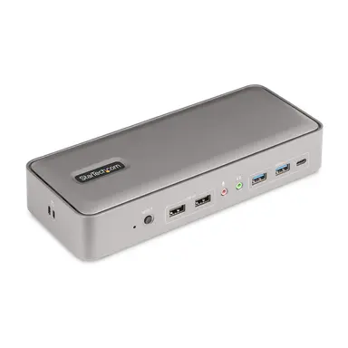 StarTech.com Dual-Laptop USB-C KVM Docking Station, Dual Monitor 4K 60HZ DisplayPort Dock, 5