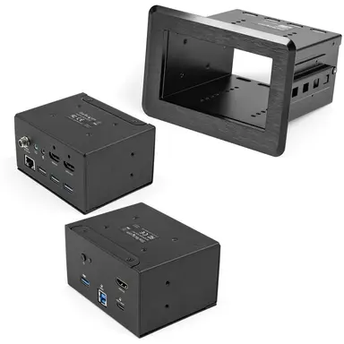 StarTech.com Conference Table Connectivity Box W/ Laptop Docking - 4K HDMI - USB-C / USB-a PD