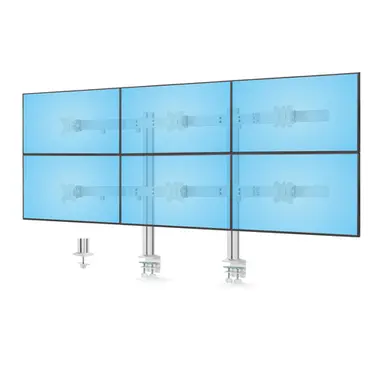 StarTech.com Six-Monitor Desk Mount with Crossbar, up to 32 in Computer Screens, Max 17.6LB, image 4