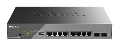 D-Link Systems DSS-200G Series 10-PORT Gigabit Surveillance POE Switch 130W POE Budget 8 Port