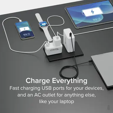 Plugable Technologies Plugable Wall Outlet Extender with 1X USB-C and 1X USB, 32W USB C Charger Block, image 7