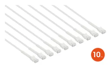 Intellinet Cat6 U/UTP Flexiboot Slim Network Patch Cable, 1 FT., White, 10-Pack, image 7