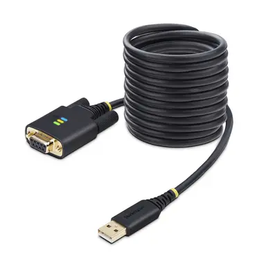 StarTech.com 10 ft (3M) USB to Null Modem Serial Adapter Cable, Com Retention, Ftdi, USB-a