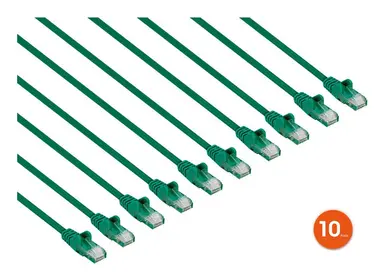 Intellinet Cat6 U/UTP Slim Network Patch Cable, 0.5 FT., Green, 10-Pack, image 7