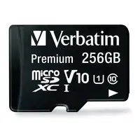 Verbatim Americas 256GB Class 10 Memory Card W/Adapter, image 3