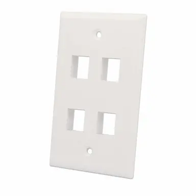 Intellinet 4-Outlet Keystone Wall Plate, image 4