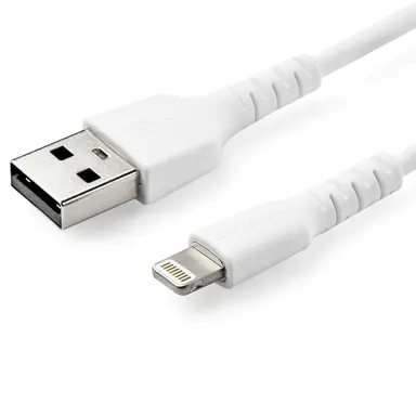 StarTech.com 3.3 ft 1M USB to Lightning Cable - Apple Mfi Certified - Aramid Fiber - White