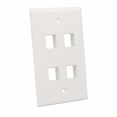 Intellinet 4-Outlet Keystone Wall Plate, image 6