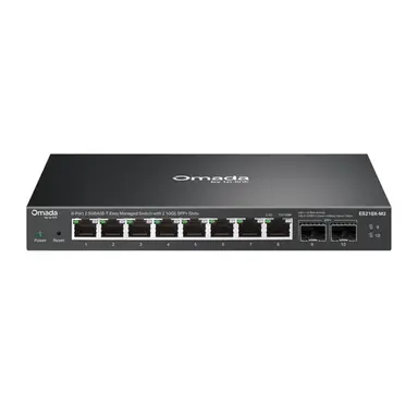 Omada Networks by TP Link Omada 8-Port 2.5G Easy Managed Switch. Ports: 8 2.5G RJ45, 2 10G SFP+. Spec: Fan, image 4