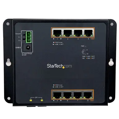 STARTECH.COM Industrial 8 + 2PORT Gigabit POE+ Switch, image 7