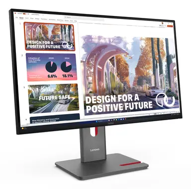 Lenovo P27QD-40, 27 Inch QHD Docking Monitor with IPS, HDR10, LTPS Stand with Phone Slo, image 8