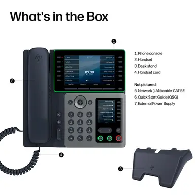 HP Poly Edge V800 Opensip Deskphone with Power Supply NO Radio HP Poly Edge V800, image 5