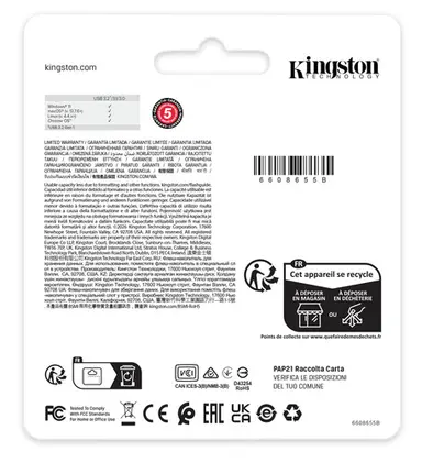 Kingston 128GB Datatraveler Kyson 220MB/S Metal USB 3.2 Gen 1, image 6