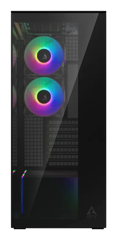 Arctic Cooling Xtender (Mirror BLACK)-PC Case-Mid Tower-Tempered Glass Panel-Included a-RGB Fan, image 6