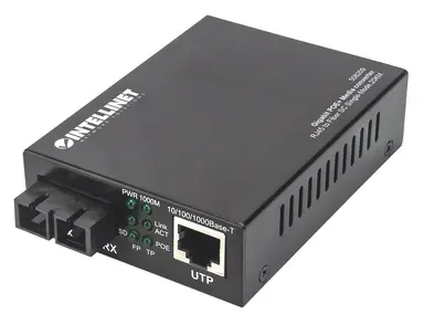 1000BASE-T RJ45 Port to 1000BASE-LX (SC) Single-Mode 20 KM (12.4 MI.) POE+ Inj
