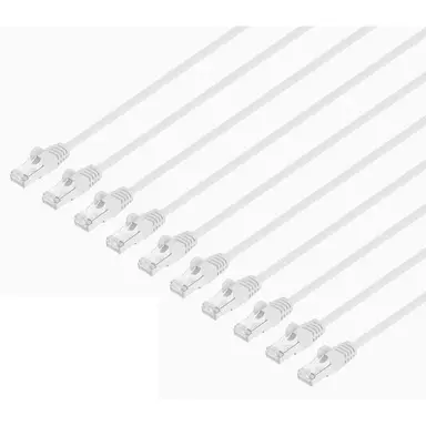 Intellinet CAT8.1 U/FTP Slim Network Patch Cable, 1.5 FT., White, 10-Pack, image 6