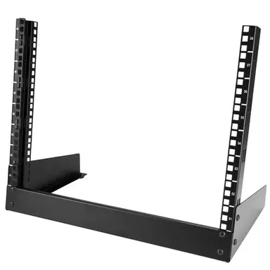 2-POST 8U Desktop Open Frame Server Rack for 19IN IT Equipment - Free Stand Comp
