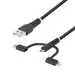 StarTech.com 3.3 ft (1M) Rugged USB Multi Charging Cable, USB to Lightning/Micro-USB/Type-C, image 5