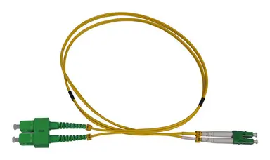 Intellinet 1 M LC to SC APC Fiber Optic Patch Cable, 2.0 MM, Duplex, Ofnr, Singlemode Bif