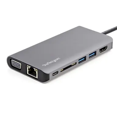 StarTech.com 8-in-1 USB-C Travel Dock W/ 4K 30HZ HDMI/VGA, 2 USB-a, USB-C, SD, Gbe, Headset/M, image 6