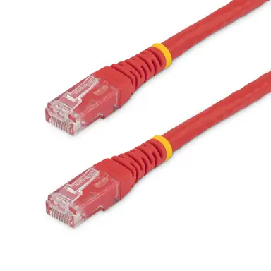 StarTech.com 15 ft Red Cat6 Ethernet Cable Delivers Multi Gigabit 1/2.5/5GBPS & 10GBPS up to 1