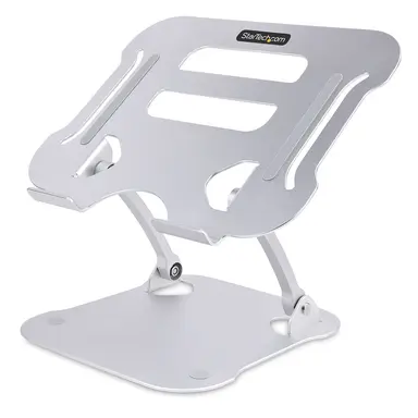 StarTech.com This Foldable Silver Laptop Stand for Desks Features Vented All-Aluminum Constru