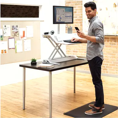Fellowes Floor Mat - Polyurethane - Black - Stand in Comfort with This Durable Floor Mat, image 8