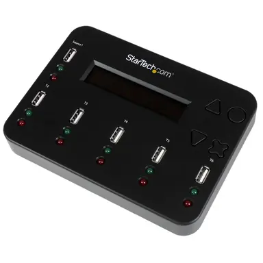 StarTech.com 1 to 5 Standalone USB Flash Drive Duplicator/Eraser, Cloner/Sanitizer; Supports